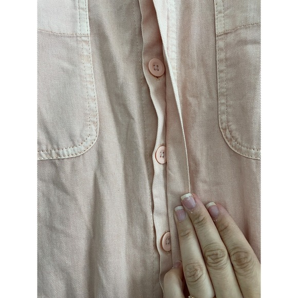 Old Navy Utility Coverall Jumpsuit Womens Peach XL Denim Straight Leg Pockets - Picture 7 of 8